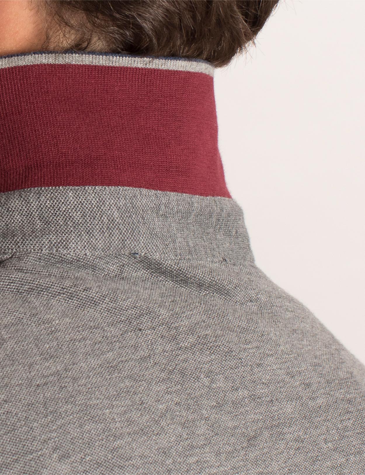 Custom Fit Cotton Polo In Grey - Grijs