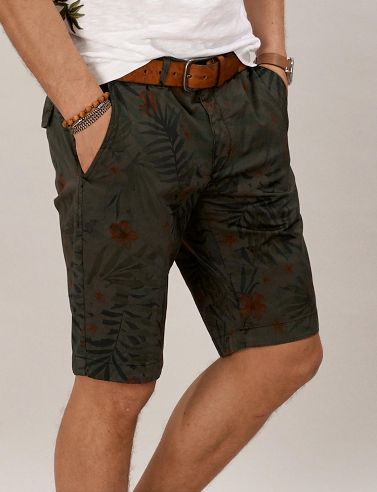 Tropic Flowerprint Fancy Short - Vert