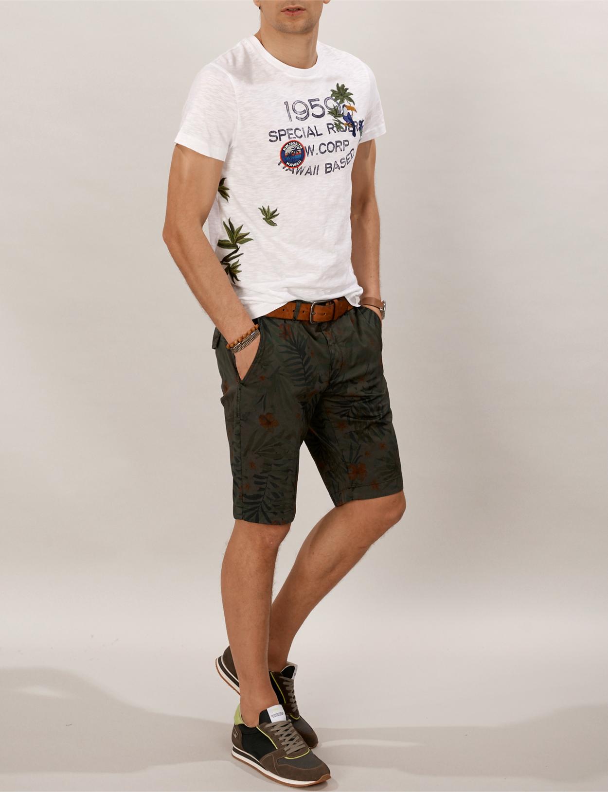 Tropic Flowerprint Fancy Short - Vert