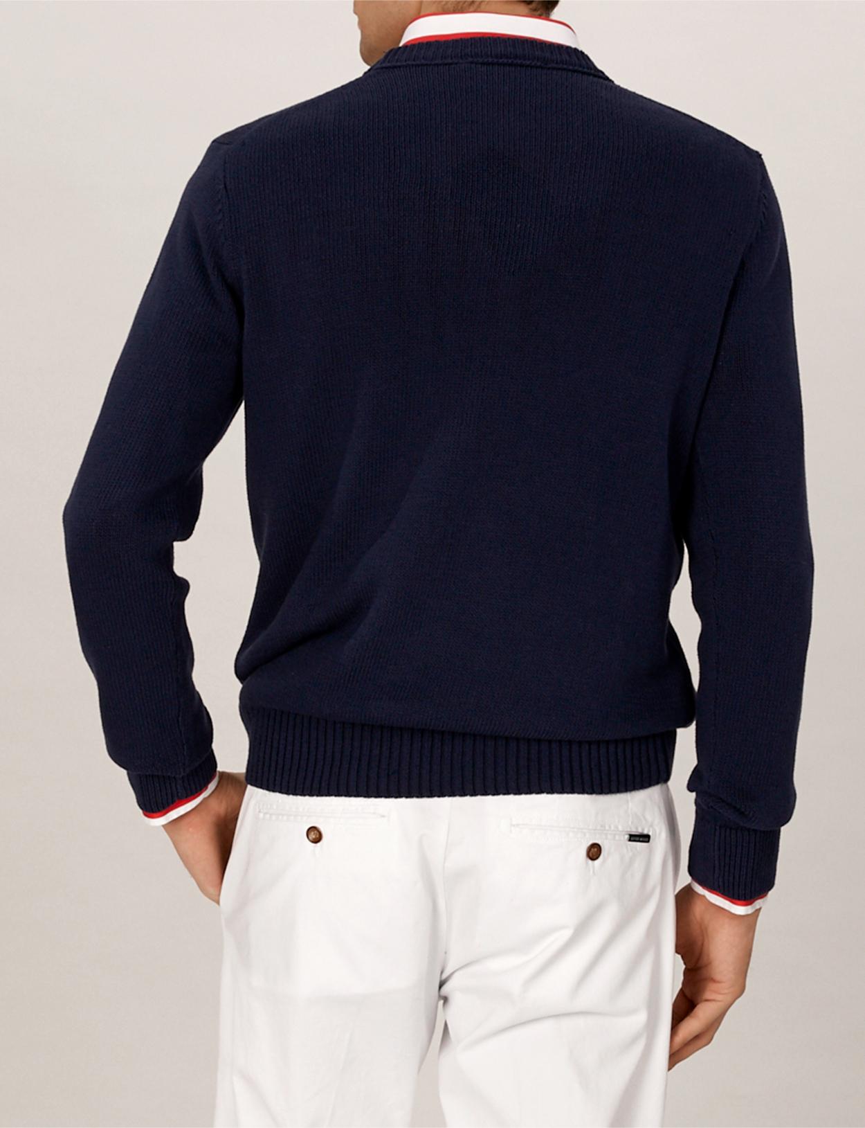 Ctn Round-Nk Cf Swt - Blauw
