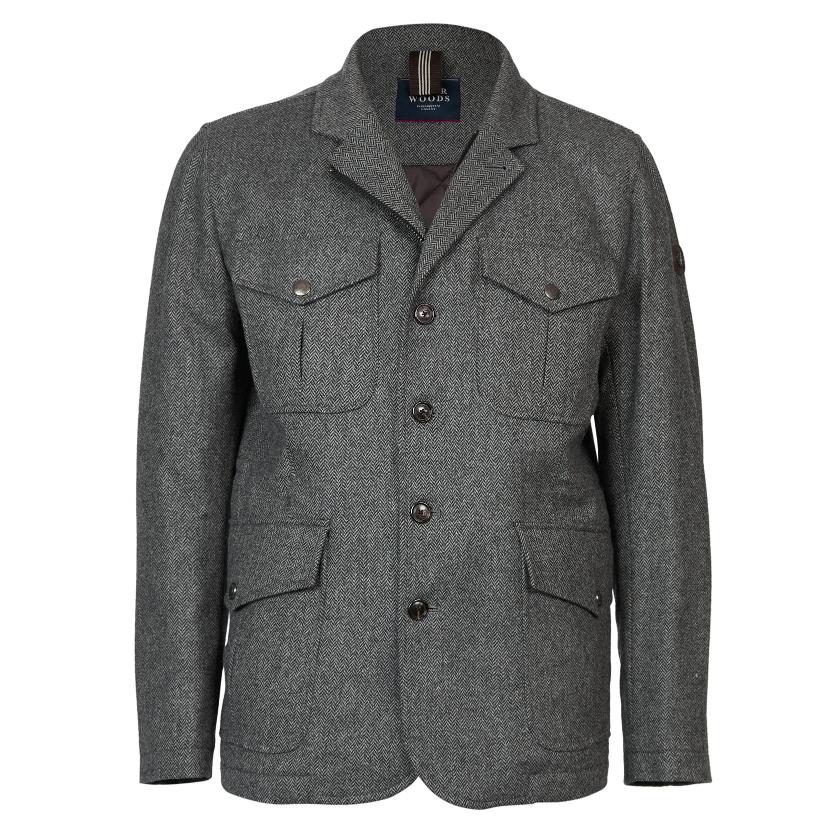 Multi Pocket Blazer Jacket - Gris