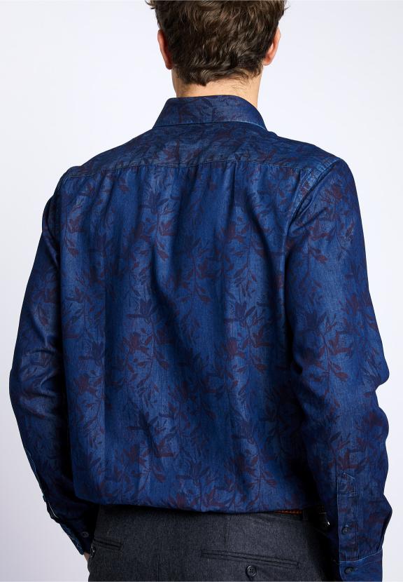 Custom Fit Riviera Shirt - Blauw