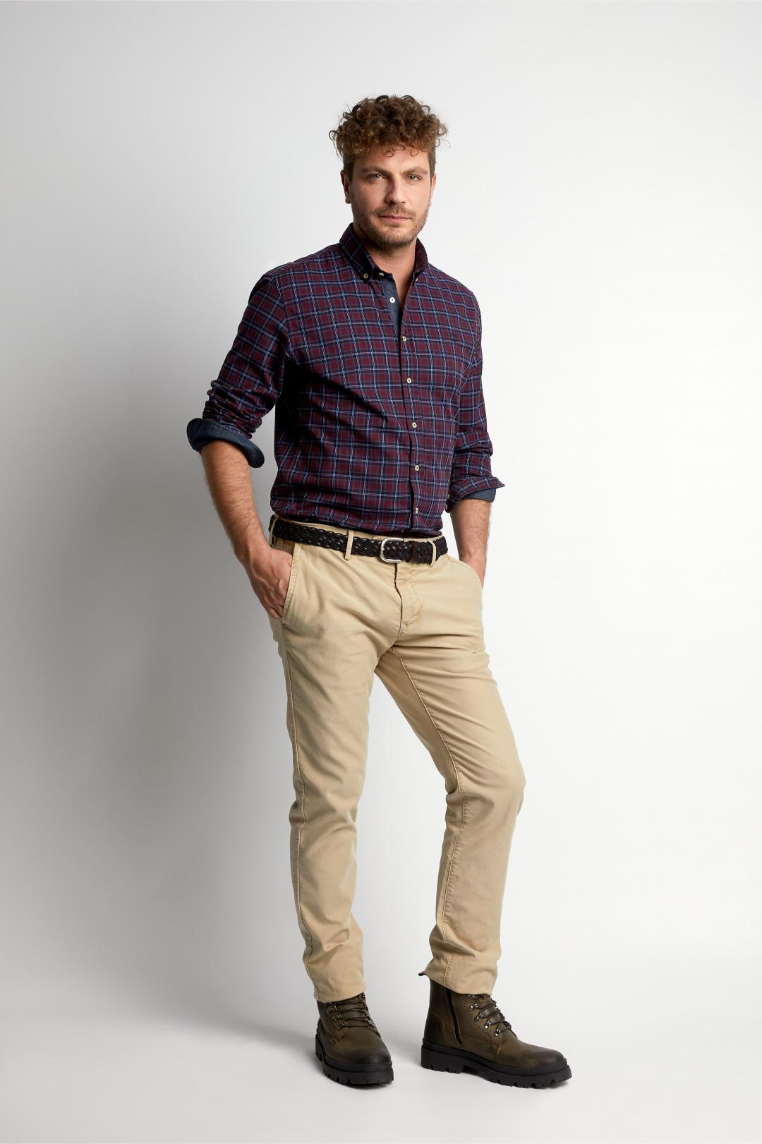 Slim Fit Princeton Shirt - Bleu