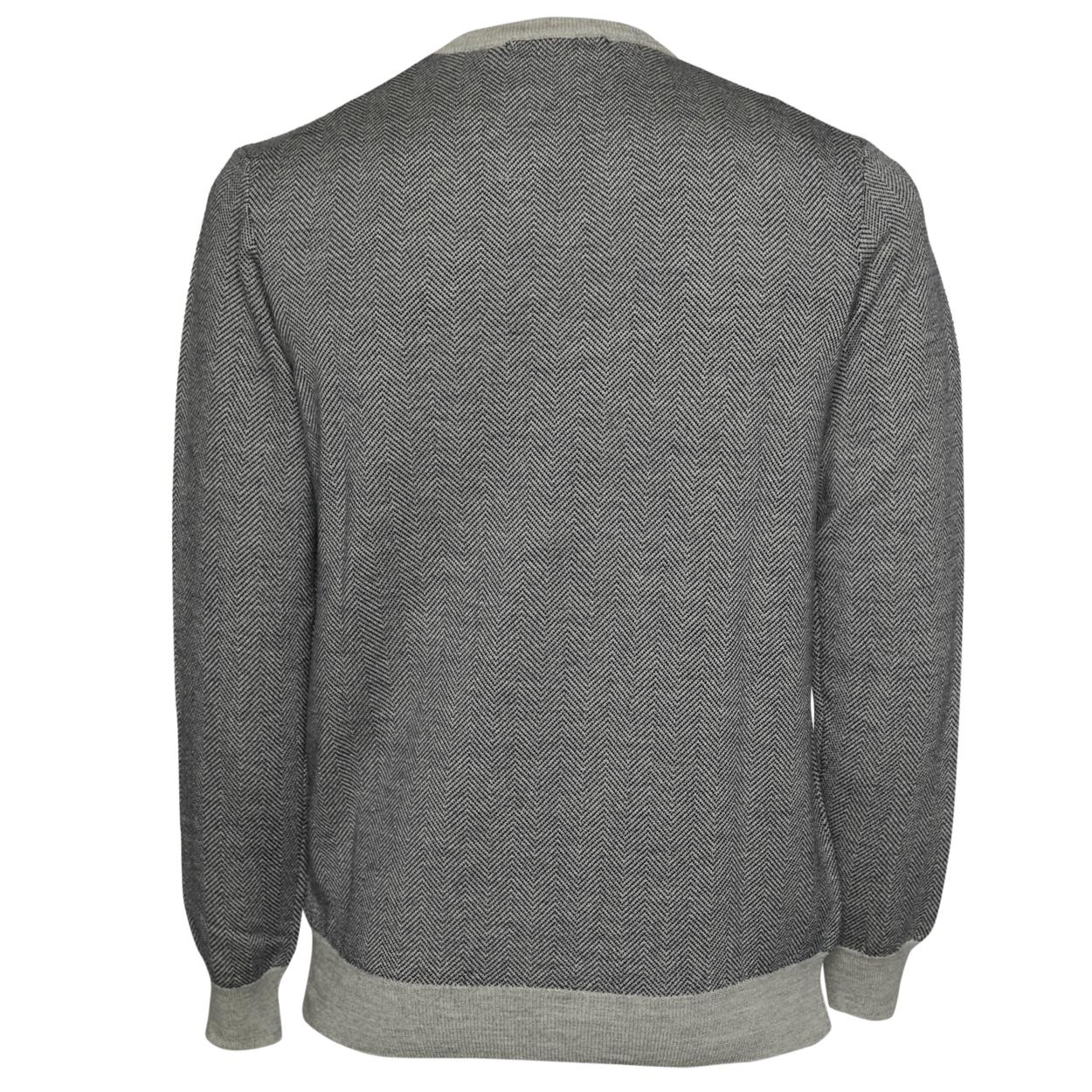 Custom Fit Merino Wool Pullover - Grijs