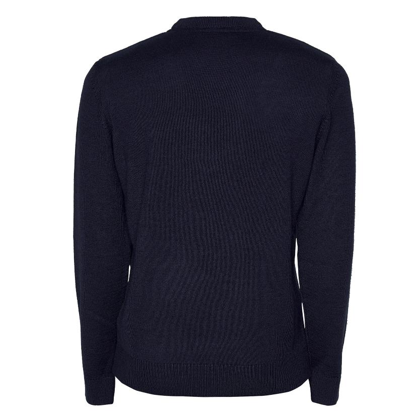 Custom Fit Round Neck Pullover - Blauw