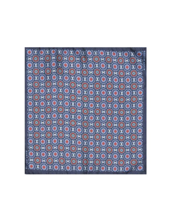 Wool And Silk Pocket Square In Blue - Blauw