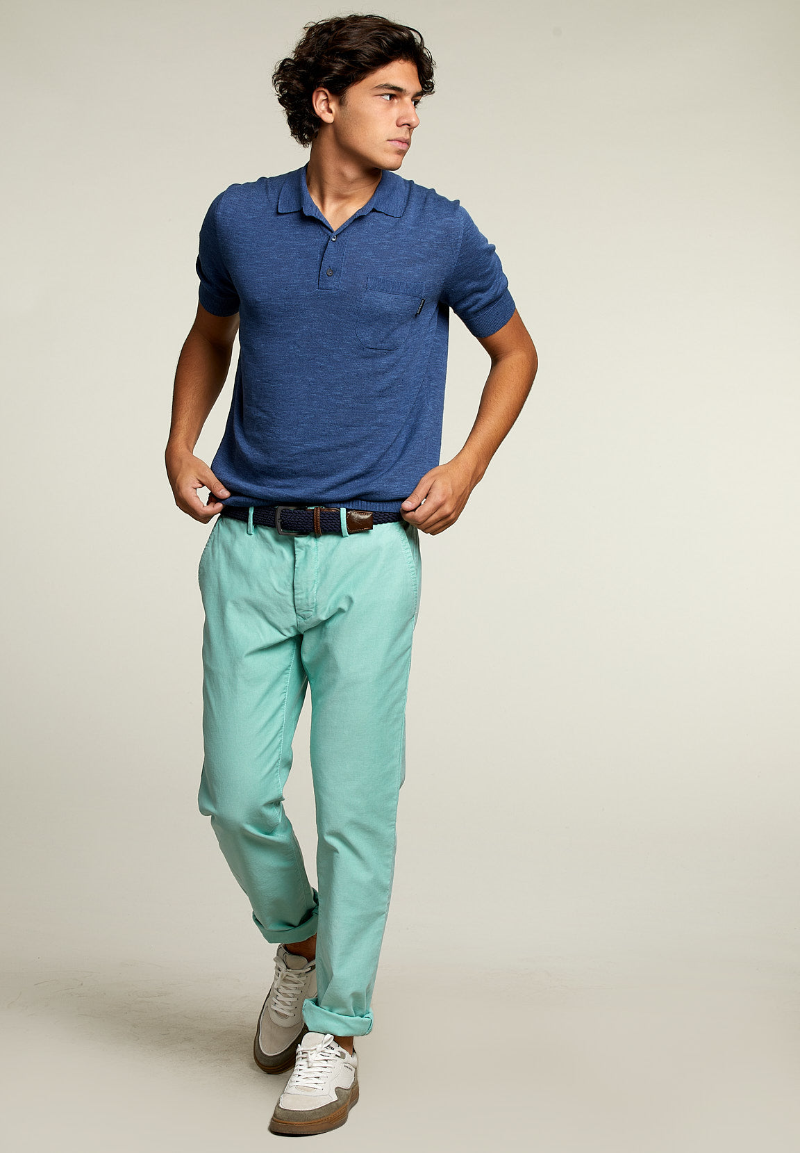 Slim Fit Cotton Chino Pistache - Green