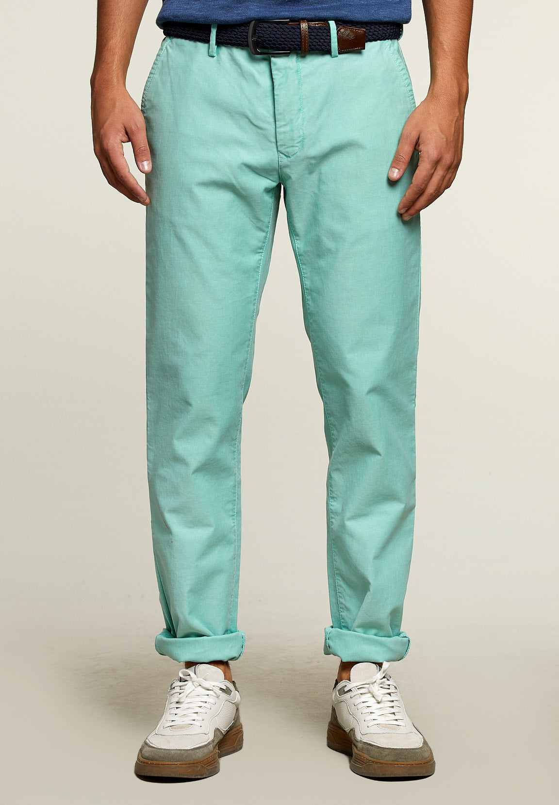 Slim Fit Cotton Chino Pistache - Green