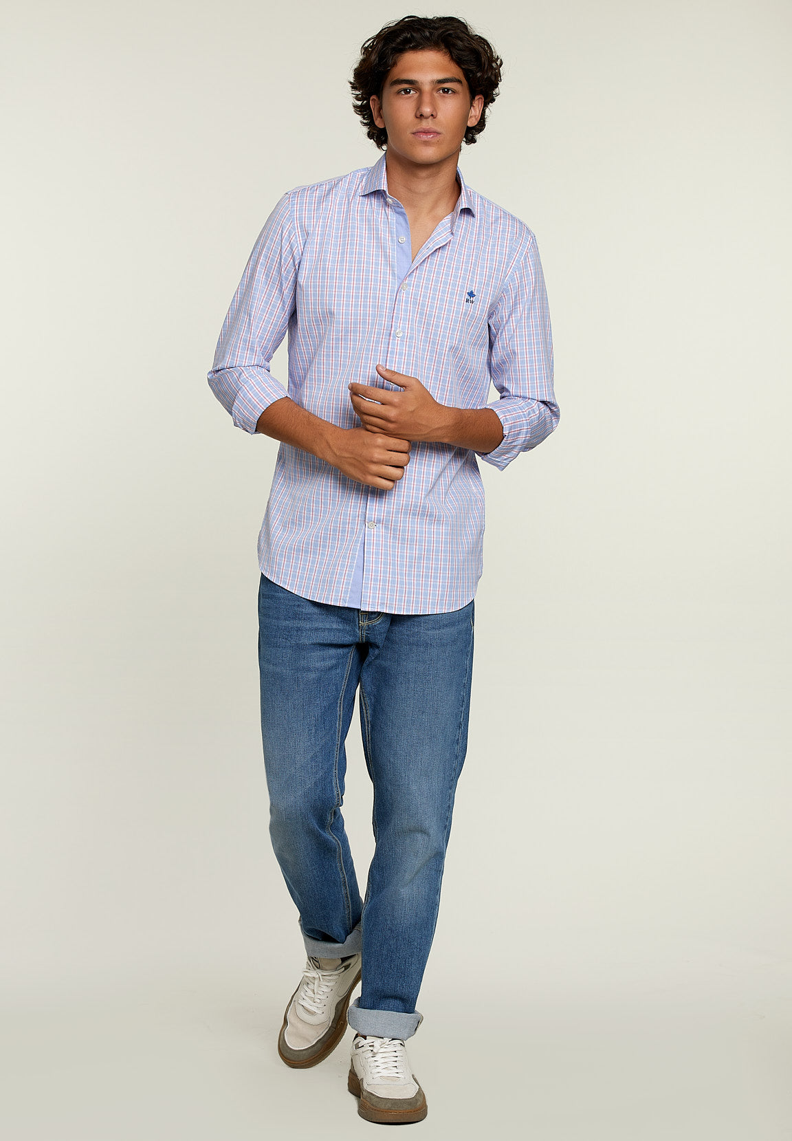 Slim Fit Checked Shirt Multi - Multi - W