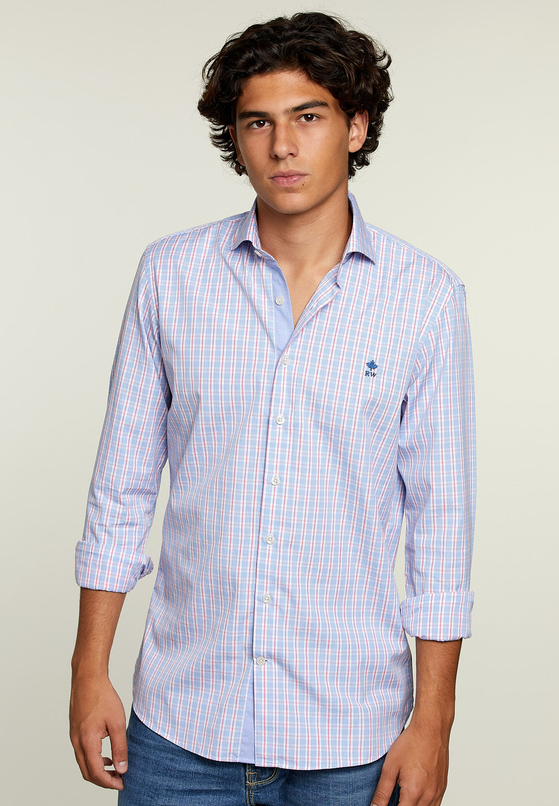 Slim Fit Checked Shirt Multi - Multi - W