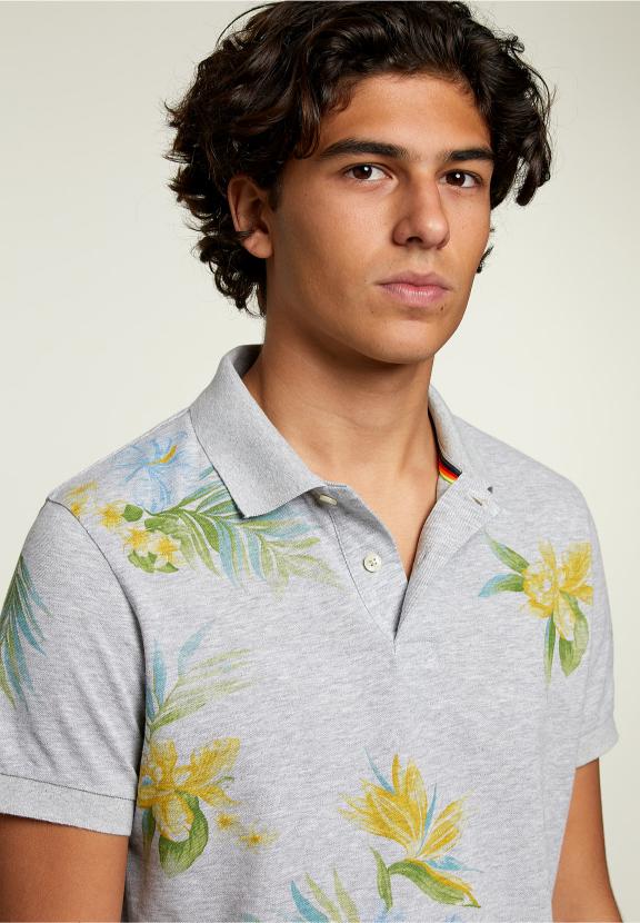 Custom Fit Polo Oyster Mix - Gris