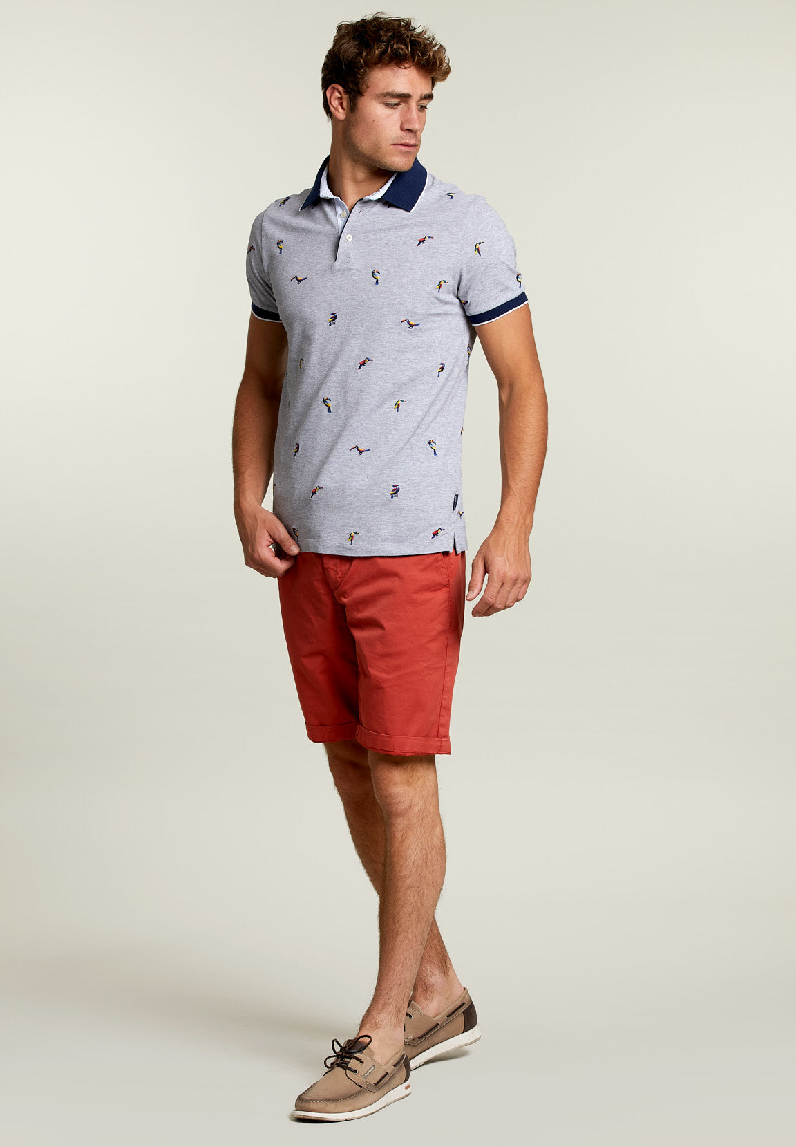 Custom Fit Fantasy Polo Pearl Mix - Grey