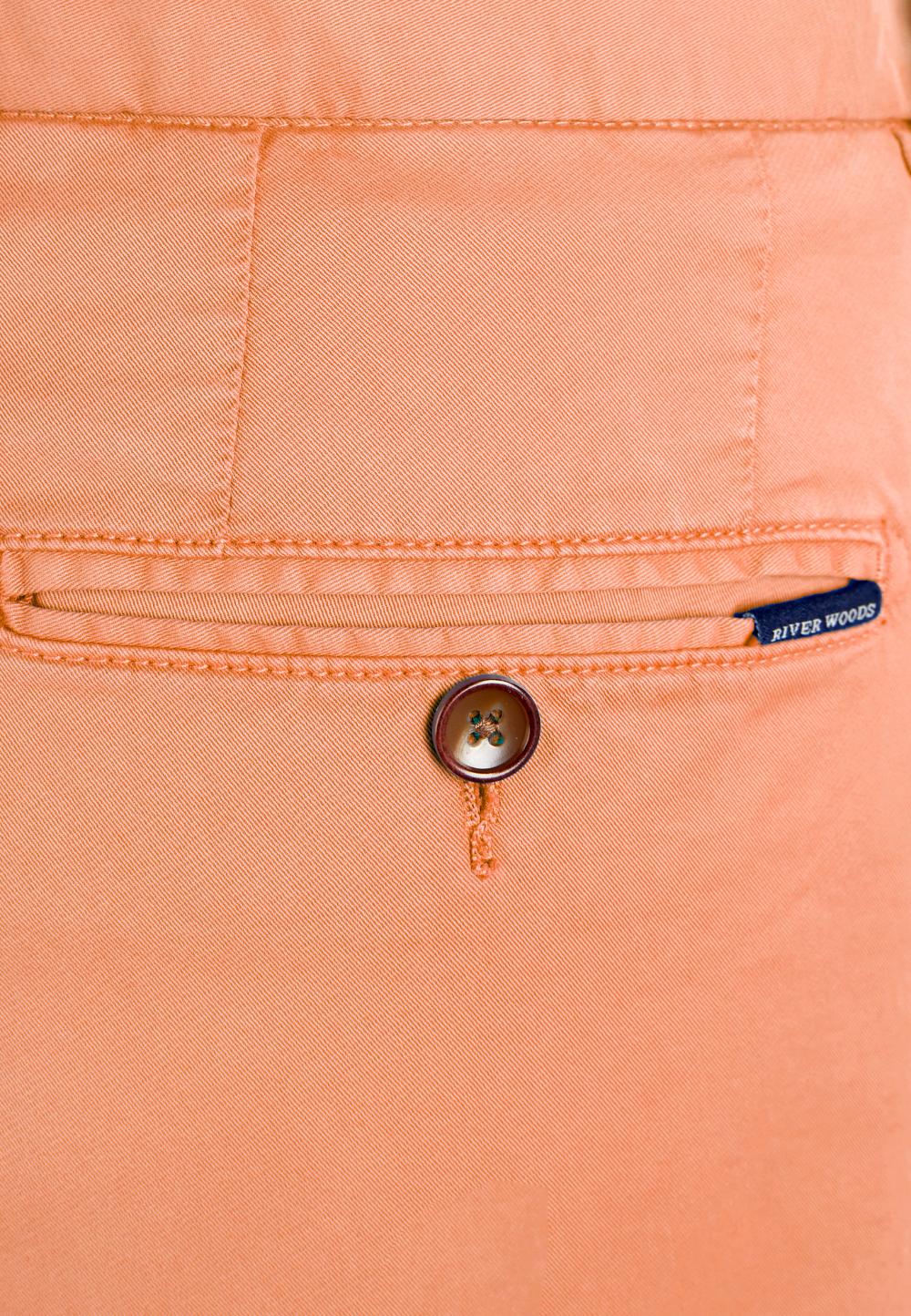 Tight Fit Chino Shorts Soft Melon - Orange