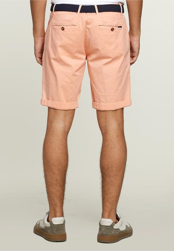 Tight Fit Chino Shorts Soft Melon - Orange