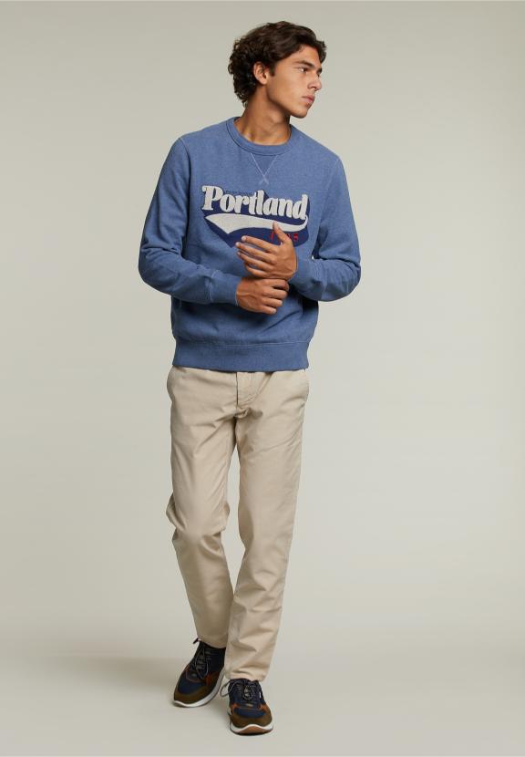 Slim Fit Katoenen Chino Peanut - Beige - W