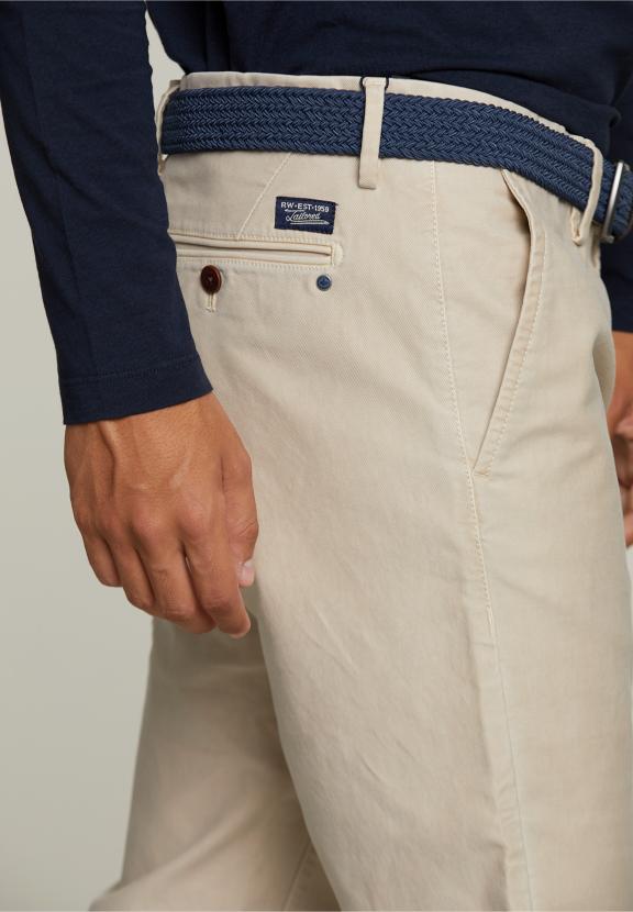 Slim Fit Katoenen Chino Peanut - Beige - W