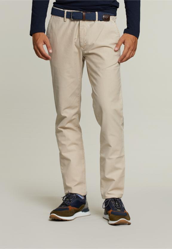 Slim Fit Katoenen Chino Peanut - Beige - W
