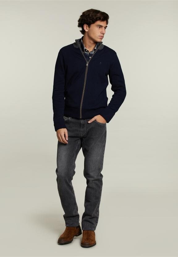 Tight Fit 5-Pocket Jeans Grey - Denim