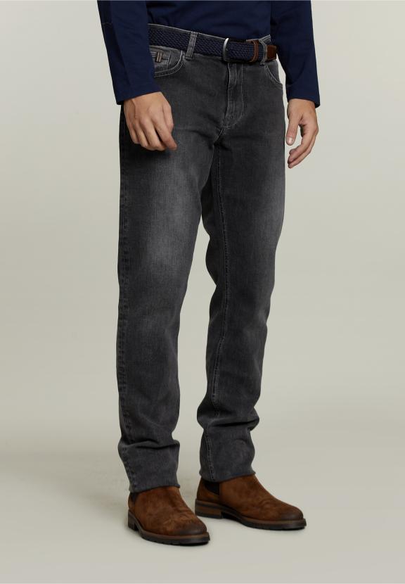 Tight Fit 5-Pocket Jeans Grey - Denim