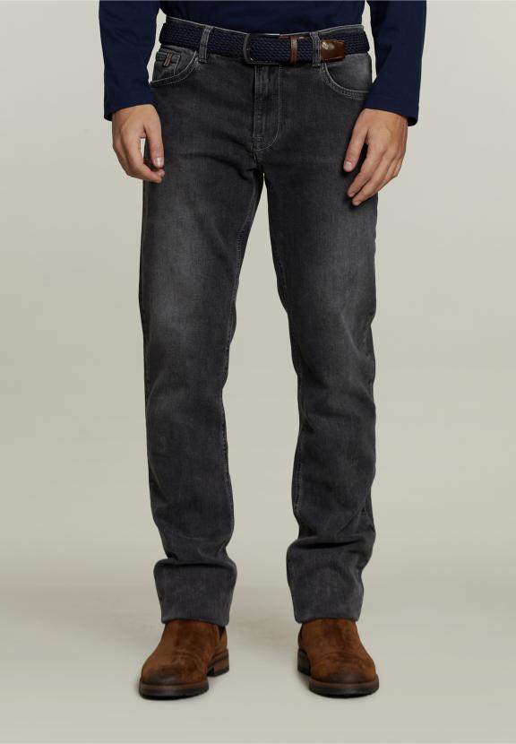 Strak Zittende 5-Pocket Jeans Grijs - Denim - W
