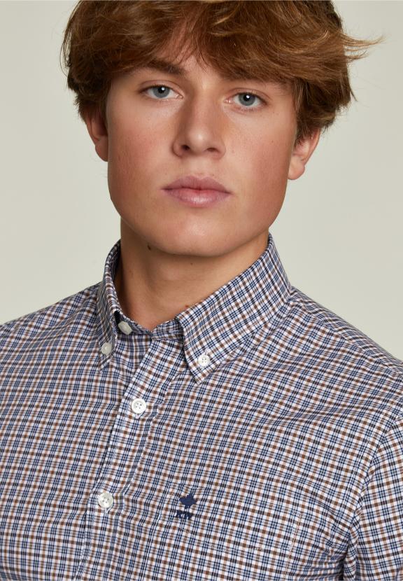 Op Maat Gemaakte Geruite Overhemd Multi - G-000 - W