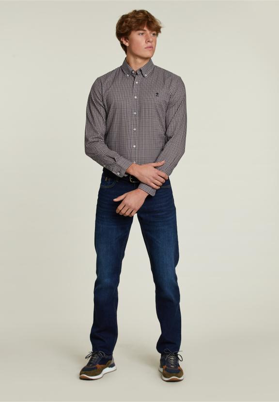 Chemise à Carreaux Sur Mesure Multi - Kaki - W