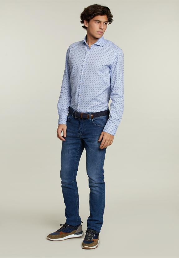 Op Maat Gemaakt Fantasie Shirt Blauw - B-000 - W