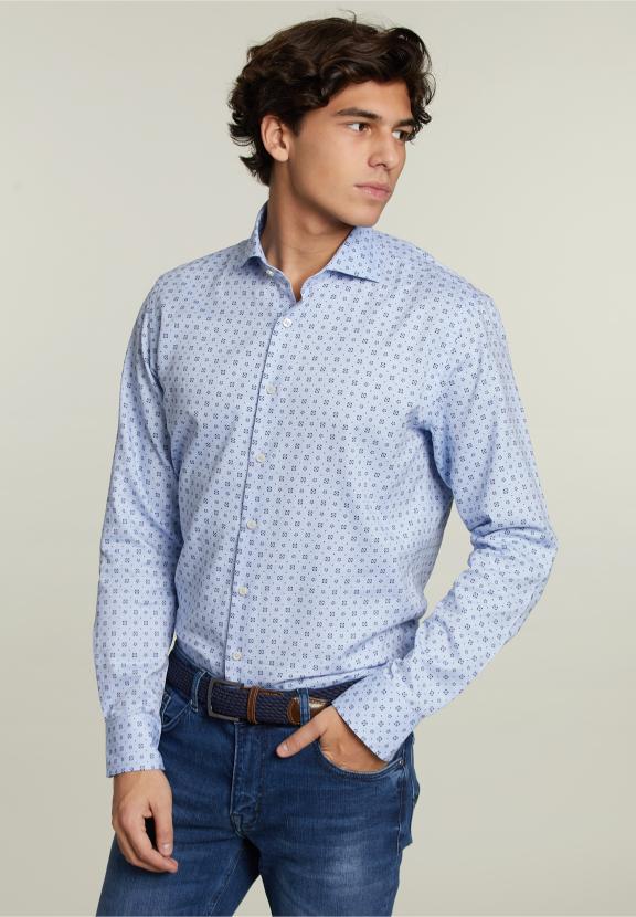 Op Maat Gemaakt Fantasie Shirt Blauw - B-000 - W