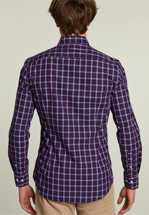 Slim Fit Checked Shirt Multi - Meervoudig