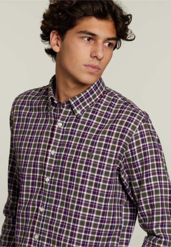 Custom Fit Checked Shirt Multi - Multi