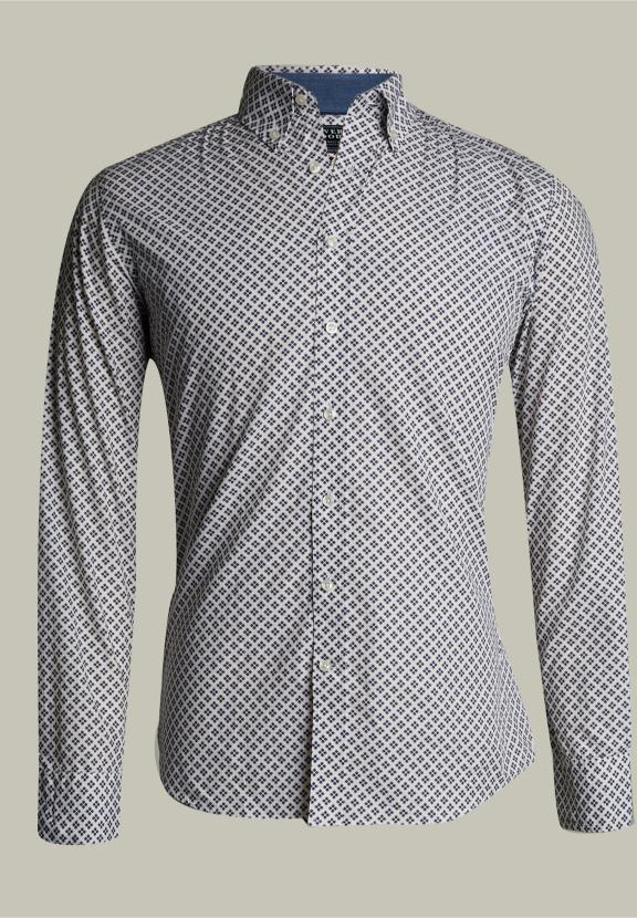 Slim Fit Fantasie Shirt Multi - Bruin - W