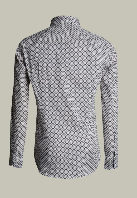 Slim Fit Fantasie Shirt Multi - Bruin - W