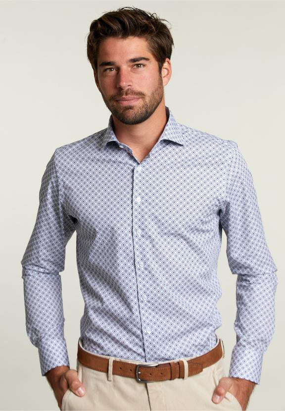 Slim Fit Fantasy Shirt Multi - Bleu