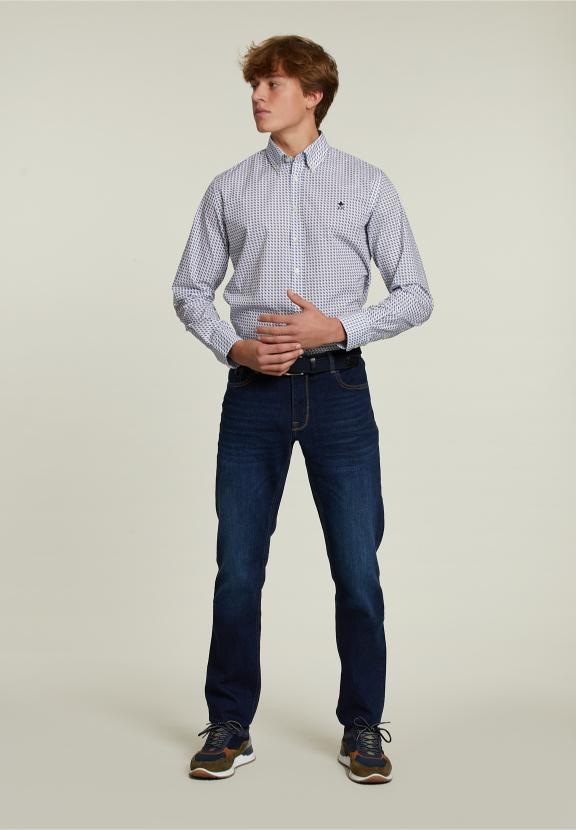 Op Maat Gemaakt Fantasie Shirt Multi - Blauw - W
