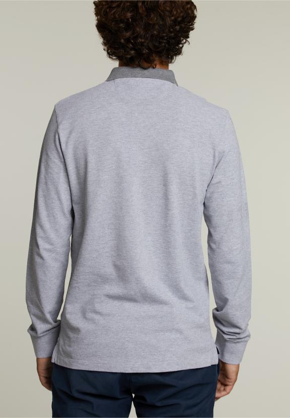 Custom Fit Cotton Polo Pinguin Mix - Grijs
