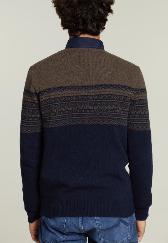 Pull en Laine Sur Mesure Barrel Mix - Marron - W