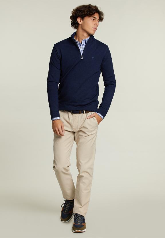 Custom Fit Checked Shirt With Pocket Multi - Meervoudig