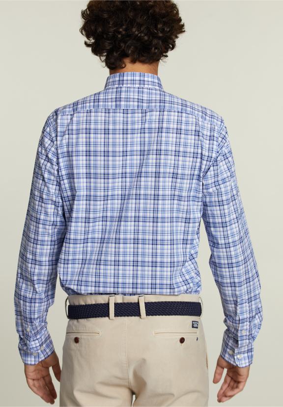 Custom Fit Checked Shirt With Pocket Multi - Meervoudig