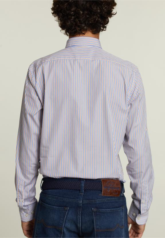 Custom Fit Striped Shirt Multi - Meervoudig