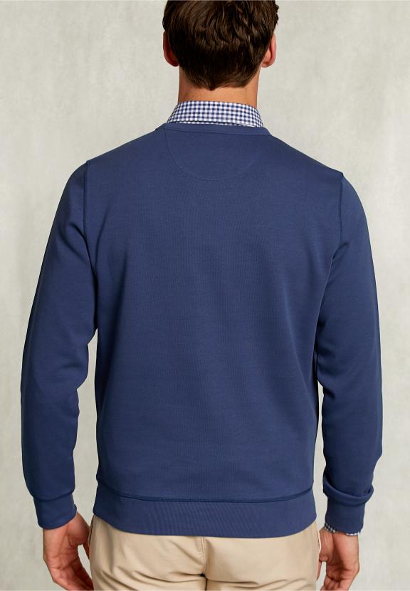 Crew Neck Sweater Dark Blue Jelly Fish - Blauw