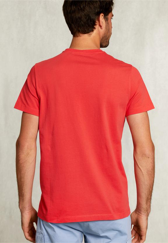 Normal Fit Basic T-Shirt In Pomegranate - Roze