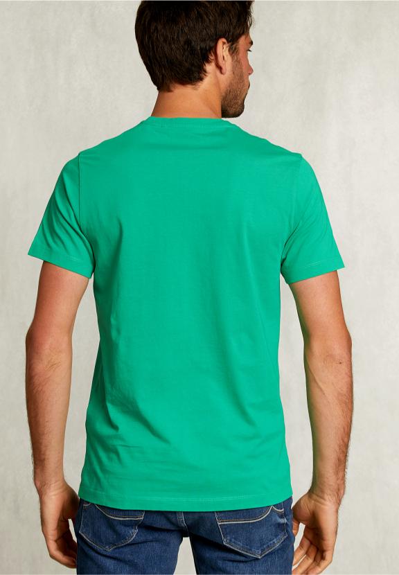 Normal Fit Basic T-Shirt In Papaya - Groen
