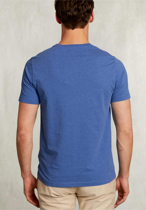 Normal Fit Basic T-Shirt Wallstreet Mel - Blauw