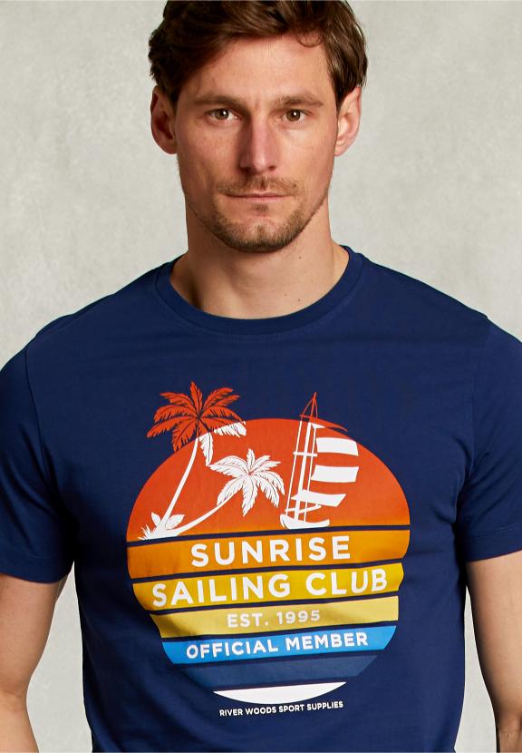 Normal Fit T-Shirt Oxford Blue - Blauw