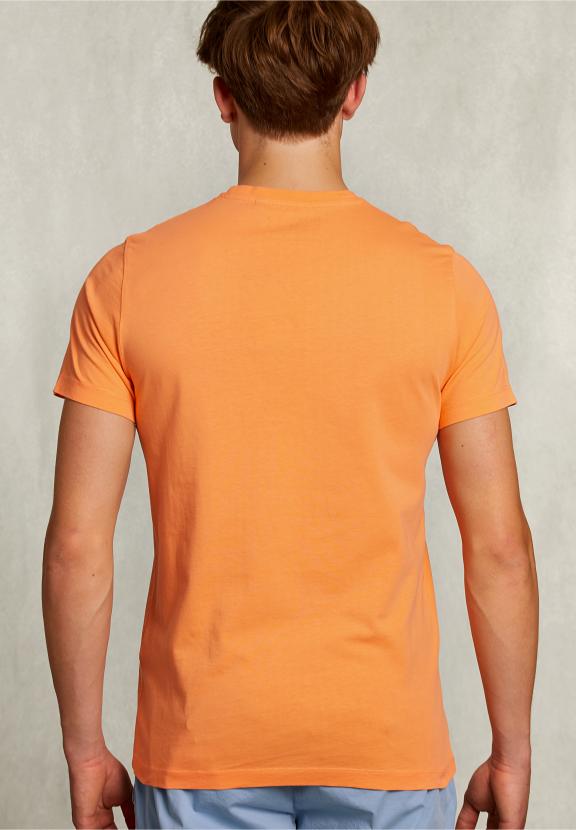 Normal Fit Basic T-Shirt In Sunrise - Orange