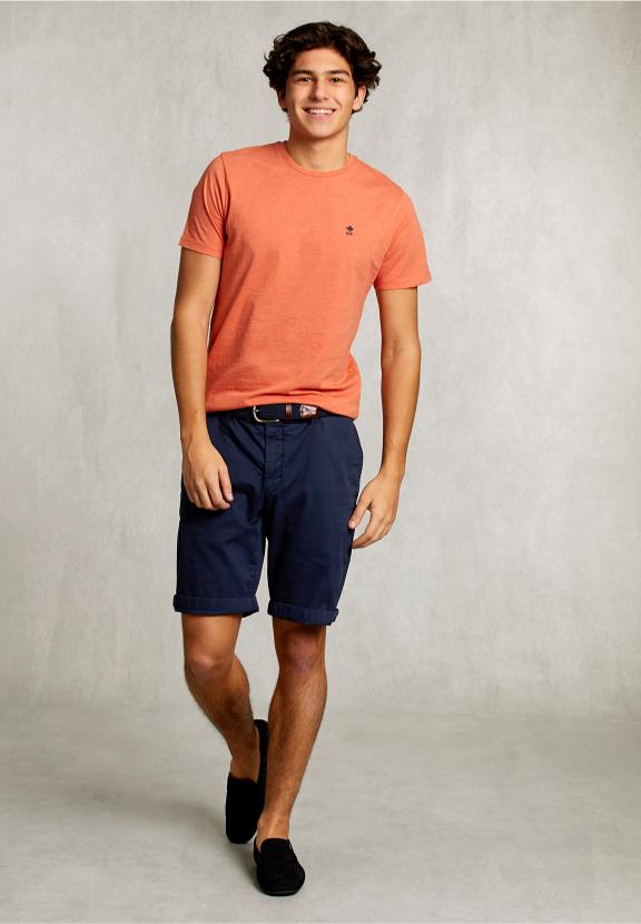 Custom Fit Pima Cotton T-Shirt Dk Serengeti Mix - Orange