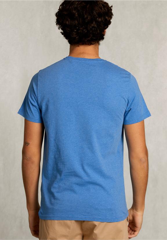Custom Fit Pima Cotton T-Shirt Ocean Mix - Blauw