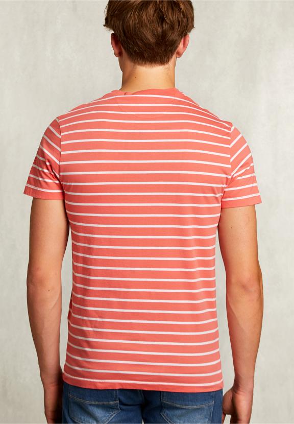 Custom Fit Striped T-Shirt Bellini - Roze