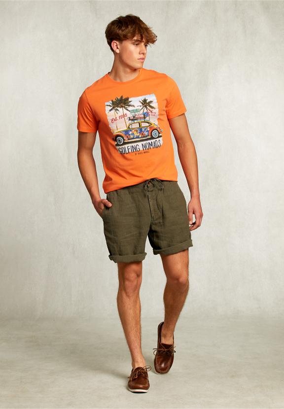 Linen Short Ranger - Khaki