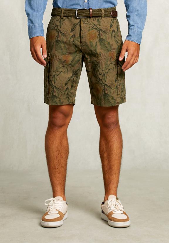 Floral Cargo Short Savanna - Kaki